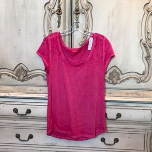 Raspberry/deep pink worn look American Eagle Tee